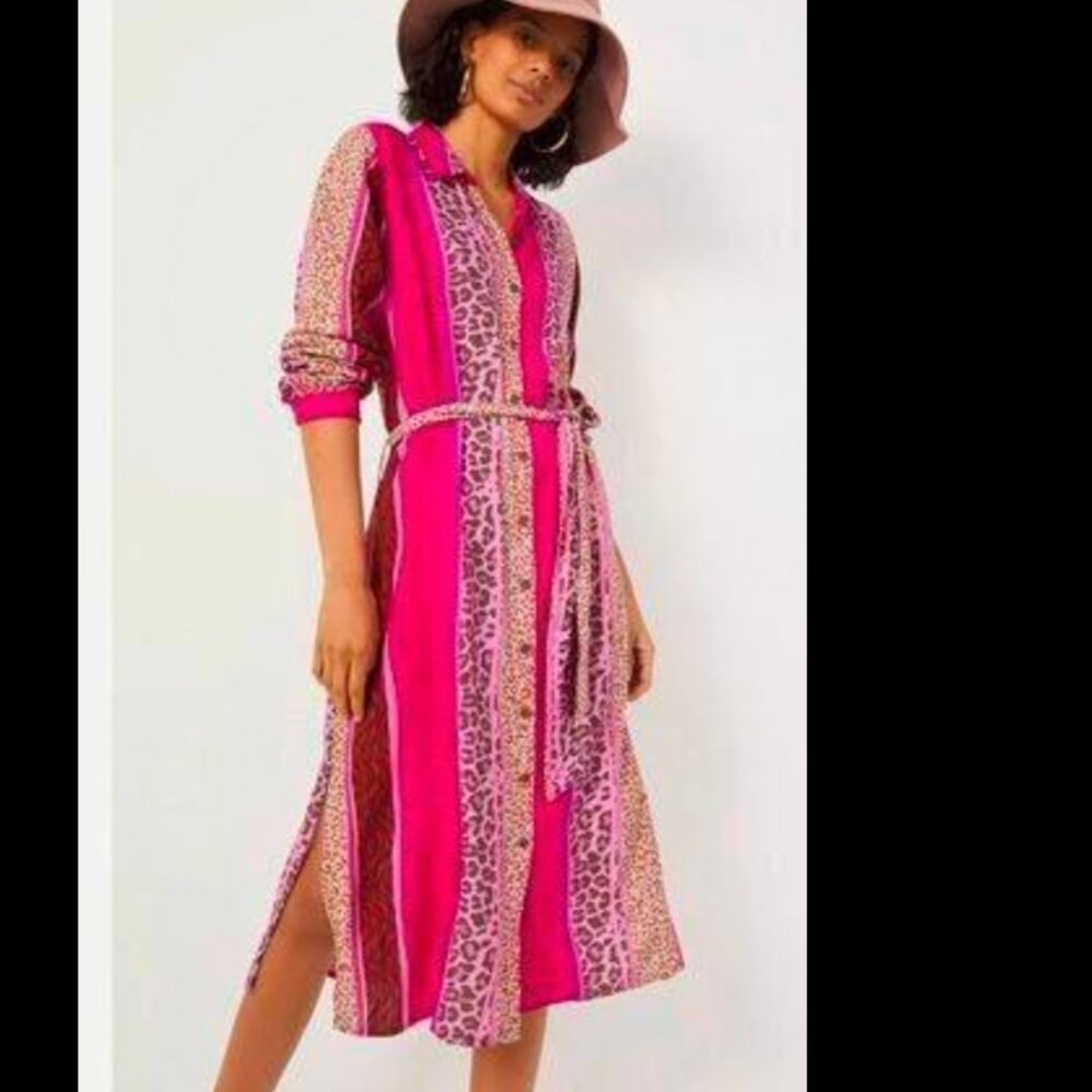 Blink anthropologie shirt dress animal print. Size 4 petite.